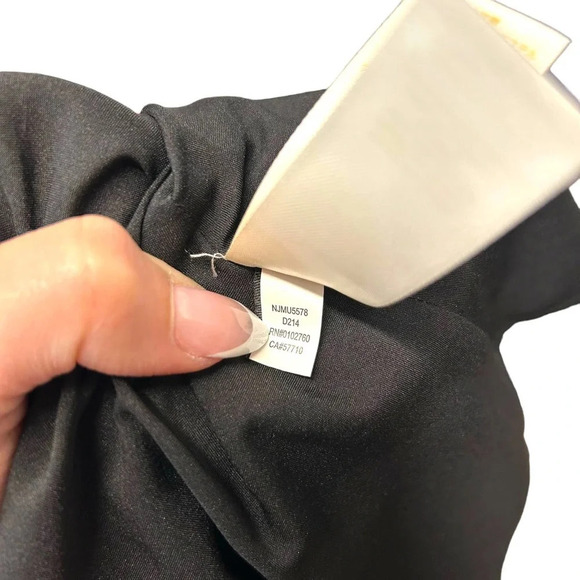 Kate Spade Crepe Flounce Dress Caution to the Wind Black Size‎ 2 - Picture 7 of 7